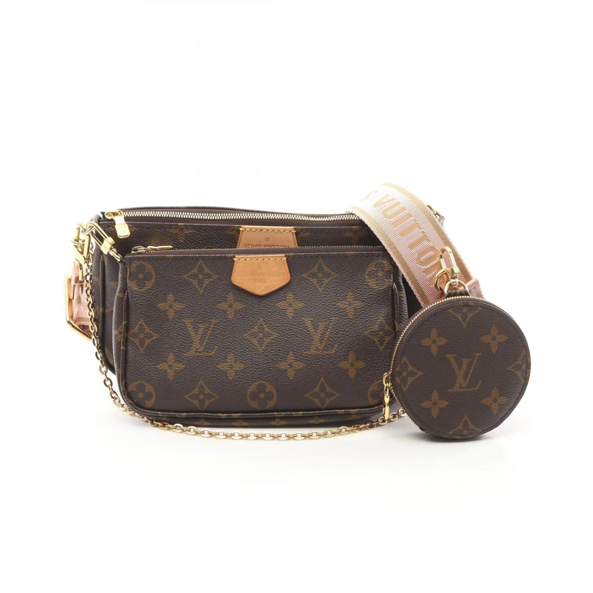 Louis Vuitton Monogram pink Rose Clair Monogram Pochette Shoulder Bag (Pre-Owned)