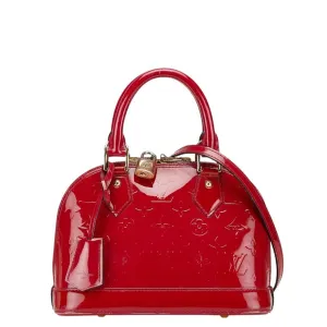 Louis Vuitton Monogram Vernis Cerise Color Patent Leather Handbag Shoulder Bag (Pre-Owned)