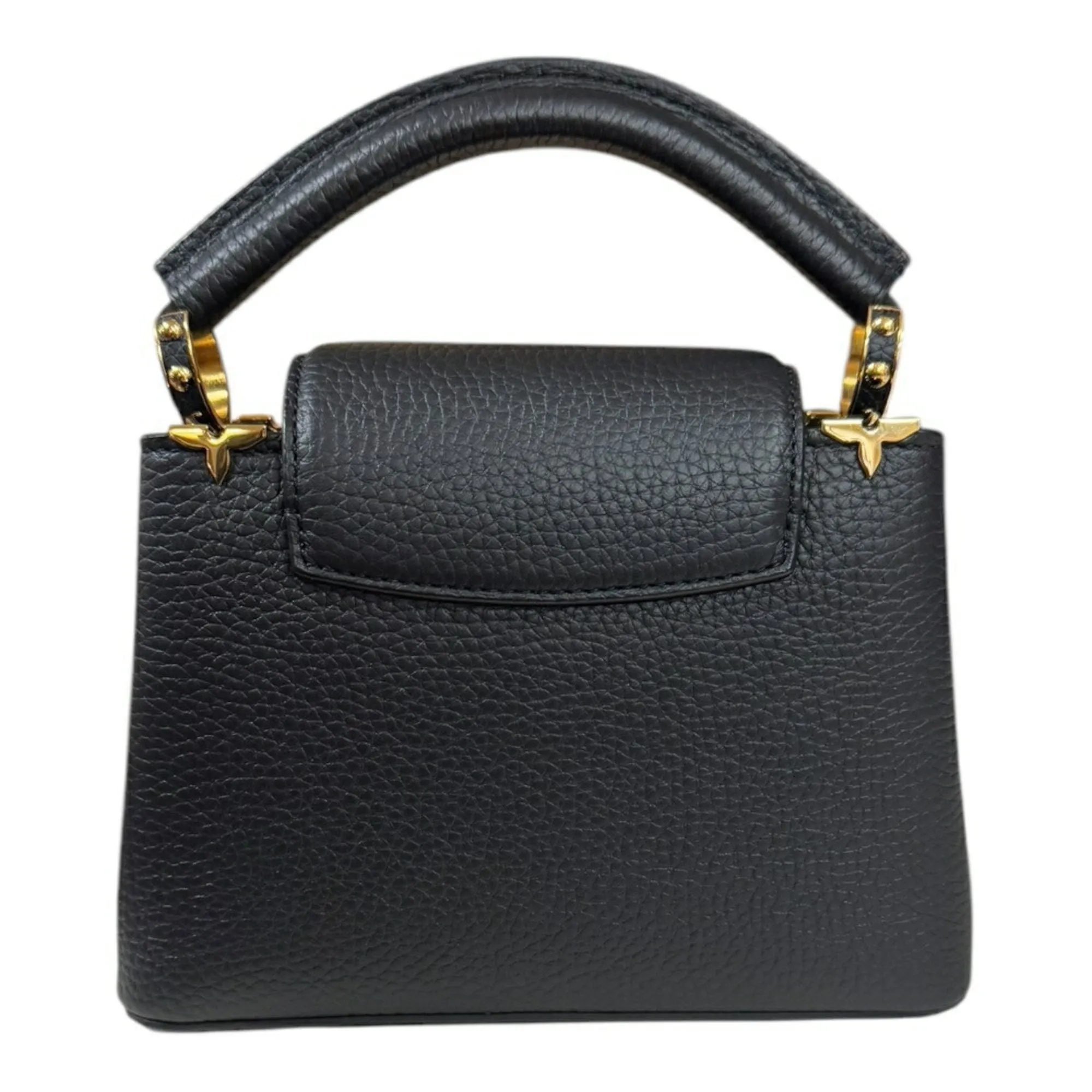 Louis Vuitton Noir Leather Shoulder Bag (Pre-Owned)