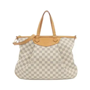 Louis Vuitton Siracusa Canvas Shoulder Bag (Pre-Owned)
