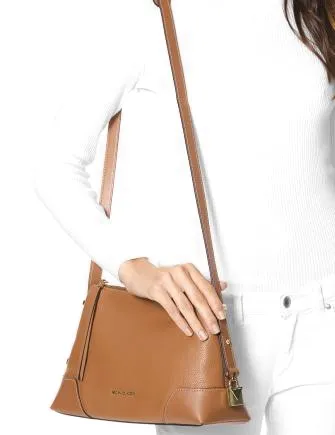 Michael Michael Kors Crosby Pebble Leather Messenger Shoulder Bag