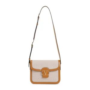 Natural Beige Textile Mini Bag