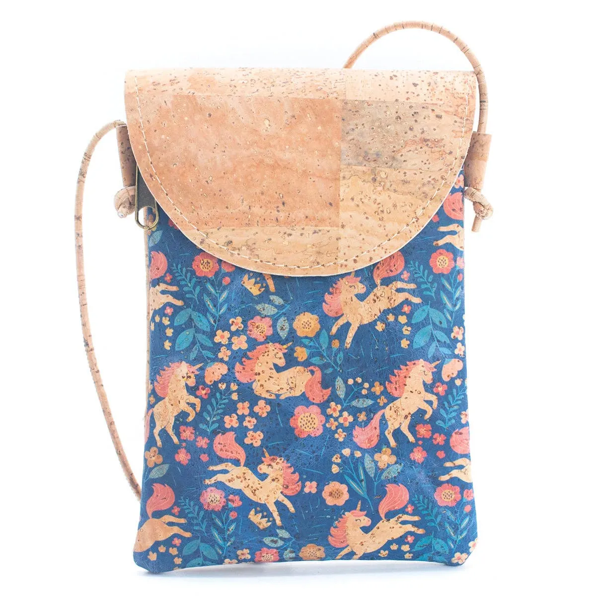 Natural Cork Half-Moon Flap Ladies' Phone Pouch (5units) BAGP-220