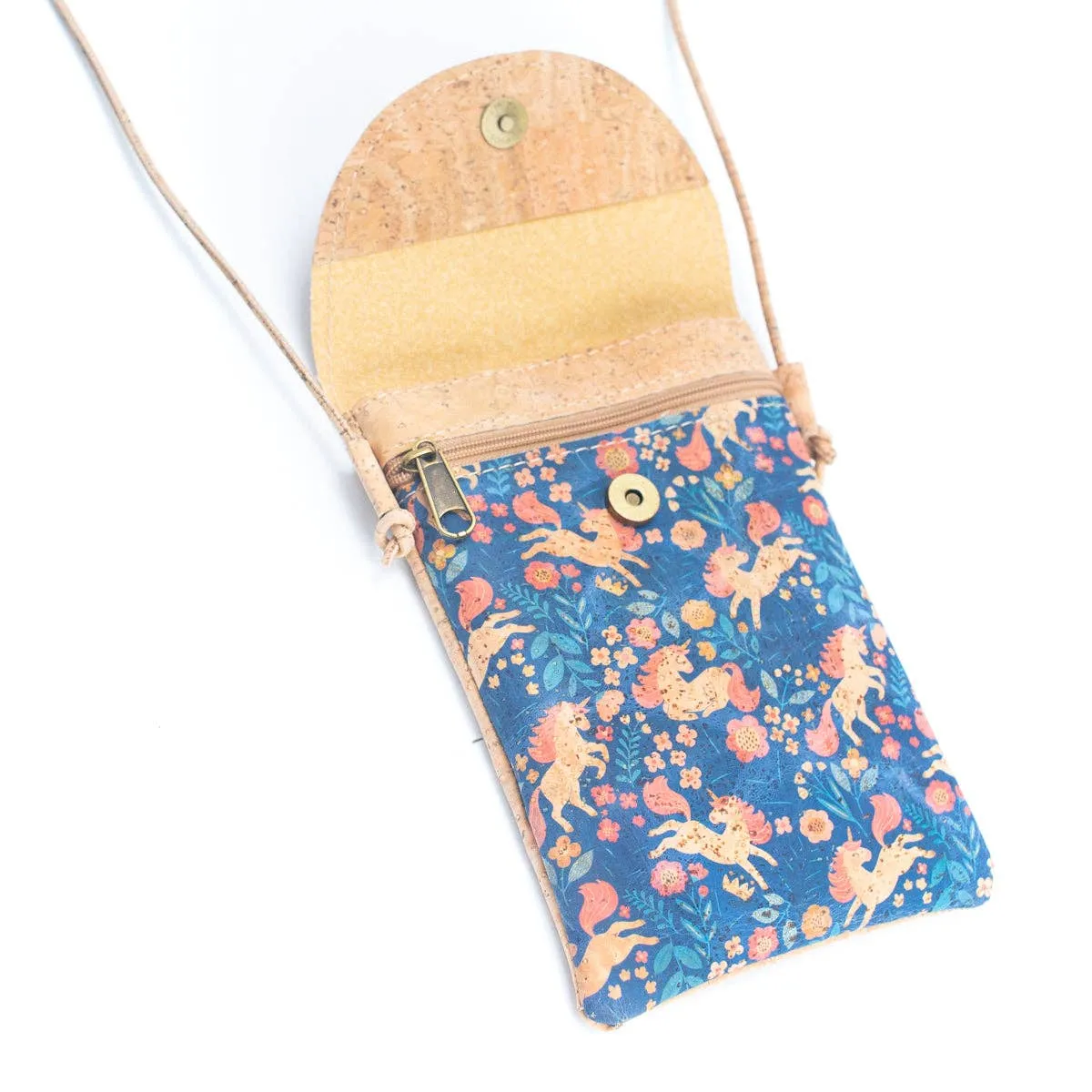 Natural Cork Half-Moon Flap Ladies' Phone Pouch (5units) BAGP-220