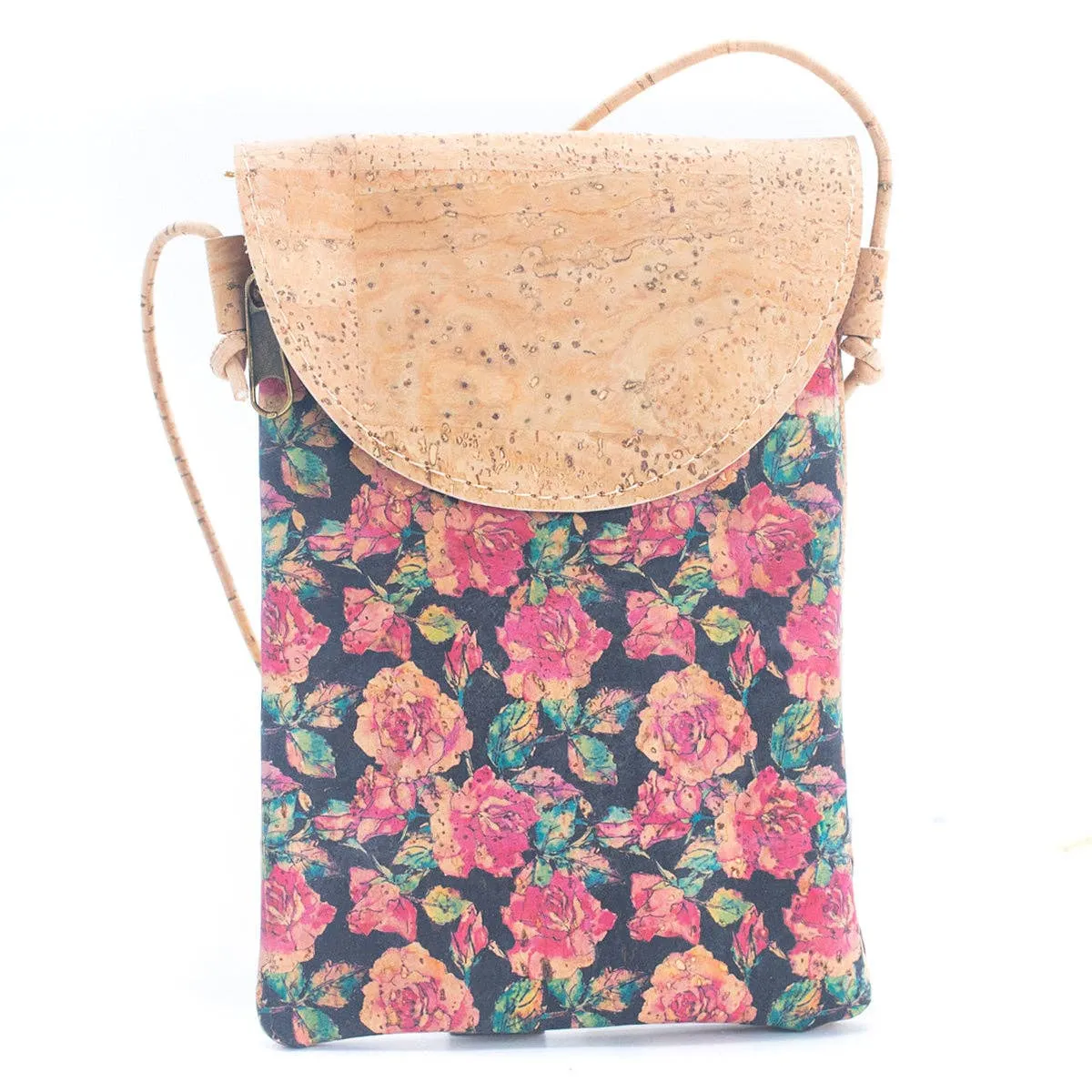 Natural Cork Half-Moon Flap Ladies' Phone Pouch (5units) BAGP-220