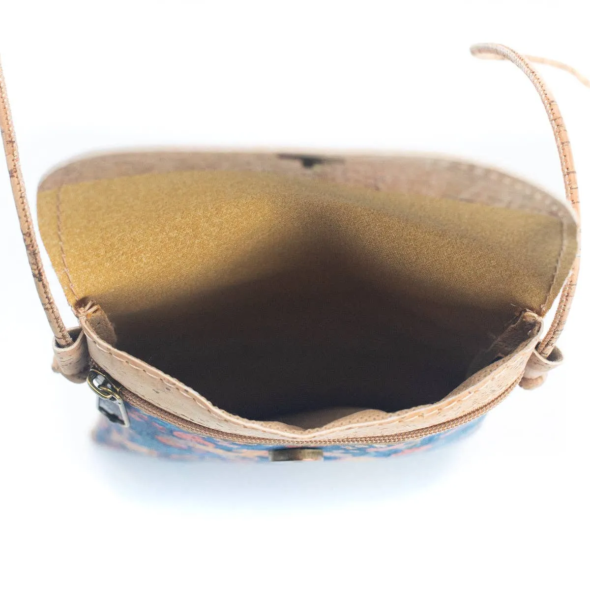 Natural Cork Half-Moon Flap Ladies' Phone Pouch (5units) BAGP-220