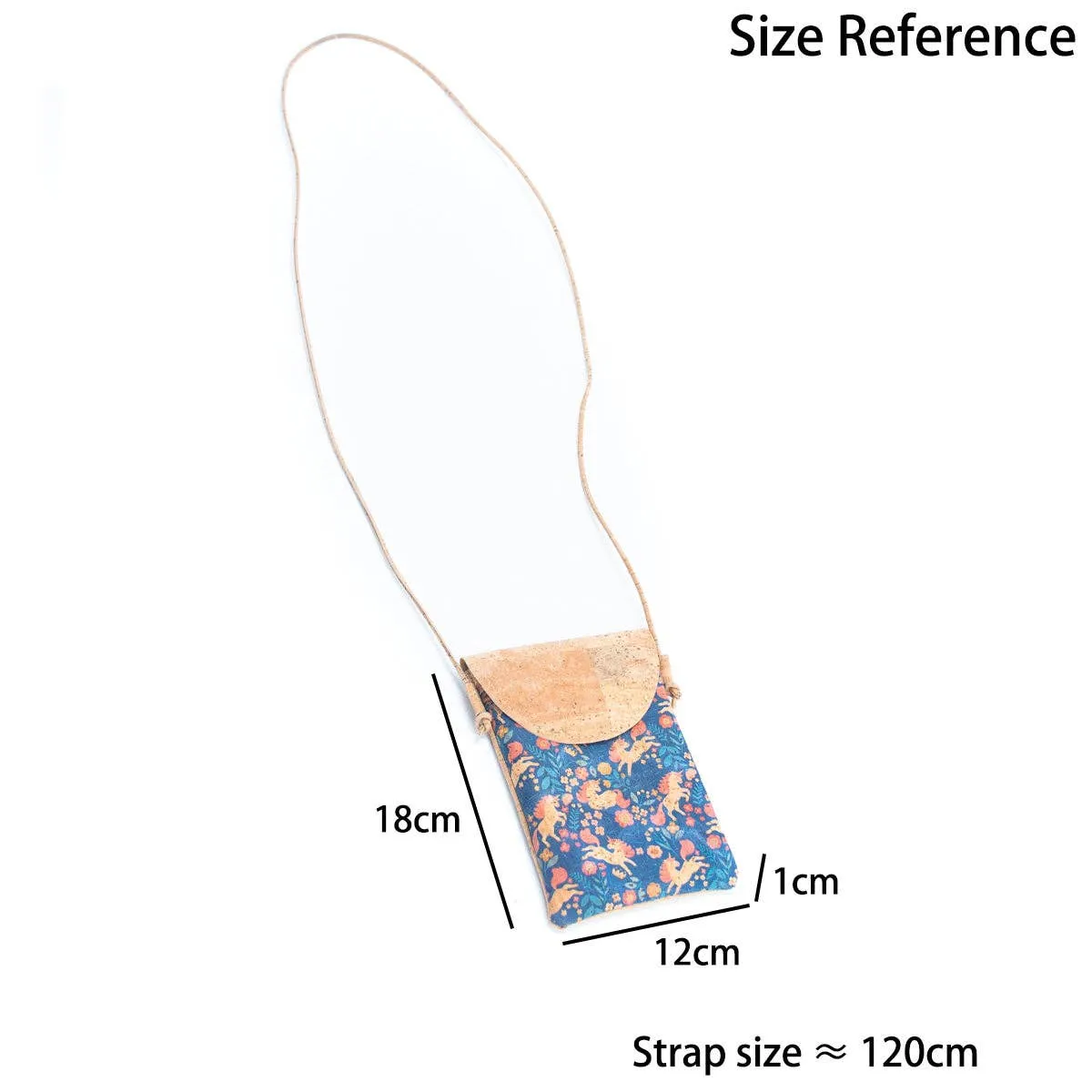 Natural Cork Half-Moon Flap Ladies' Phone Pouch (5units) BAGP-220