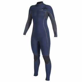 O'Neill Hyperfreak Fire 5/4  Womens Chest Zip Navy Shade