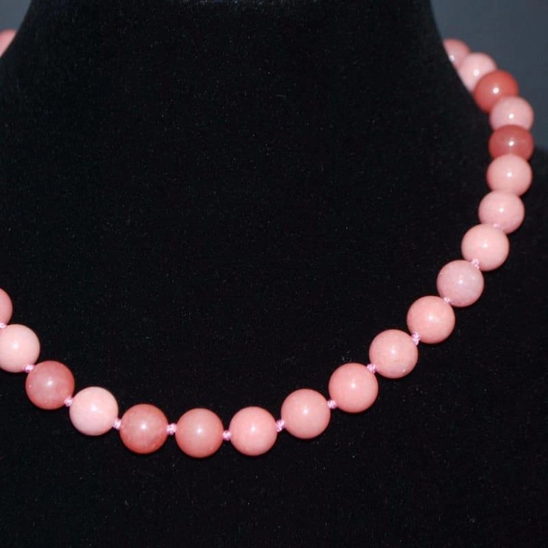 Pink Morganite Gemstone Beaded Women's Necklace