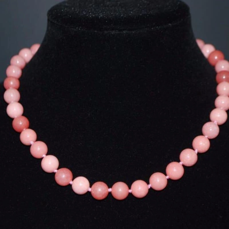 Pink Morganite Gemstone Beaded Women's Necklace
