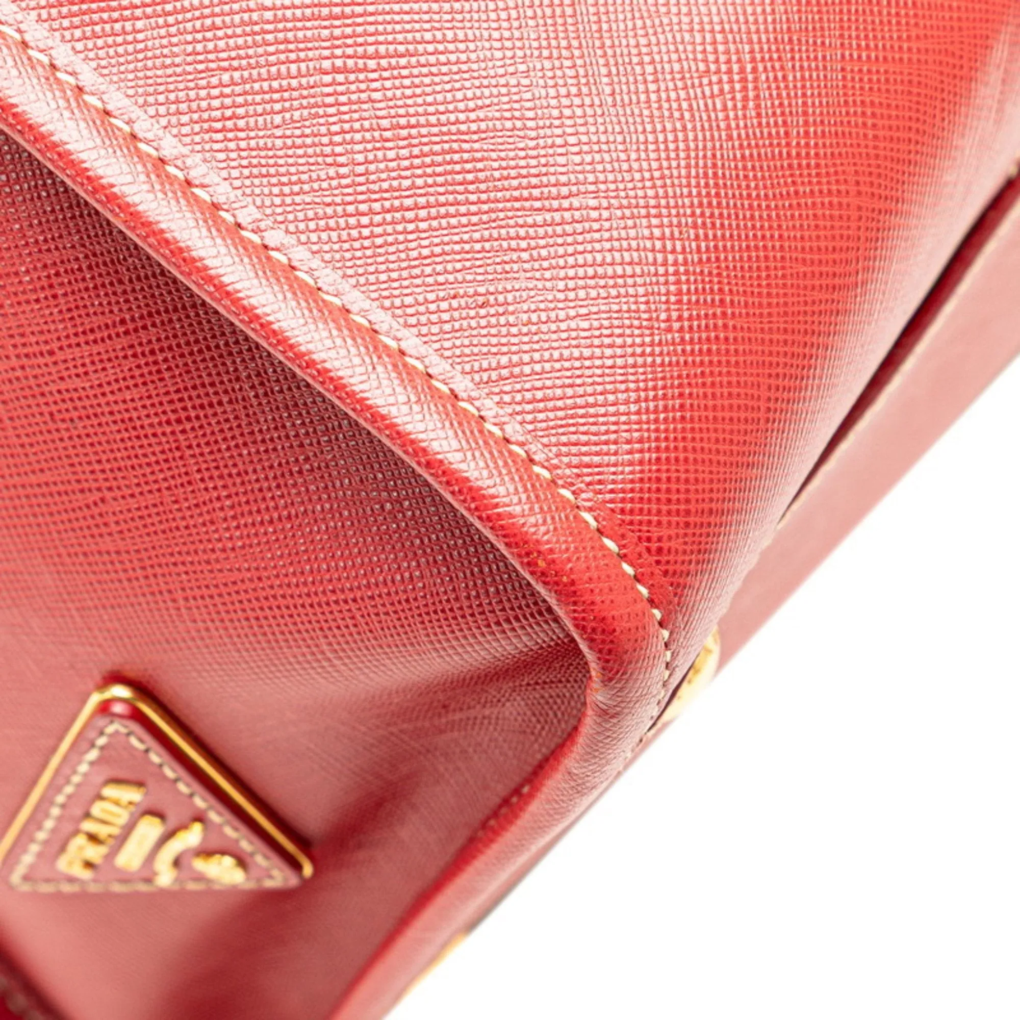 Prada  Color Canvas Leather Handbag Shoulder Bag (Pre-Owned)
