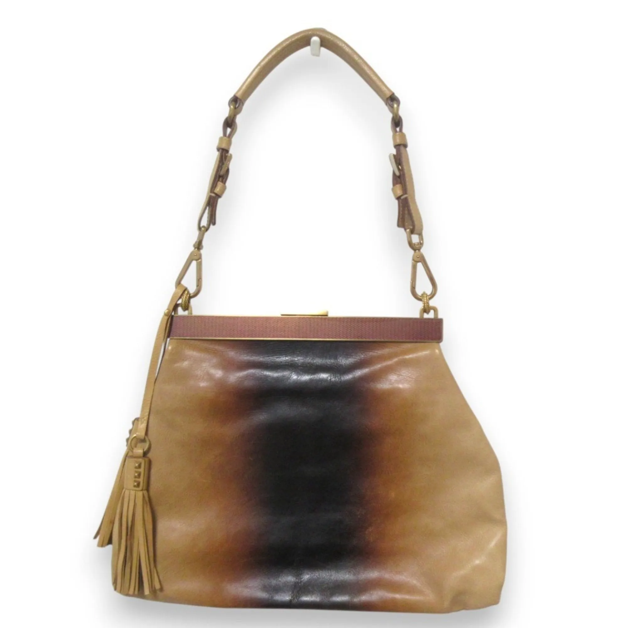 Prada Leather Shoulder Bag Tote Bag (Pre-Owned)