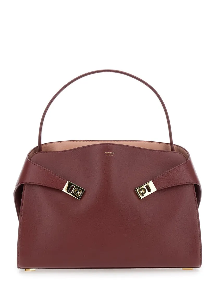 Refined Black Calf Leather Bag With Subtle Detailing