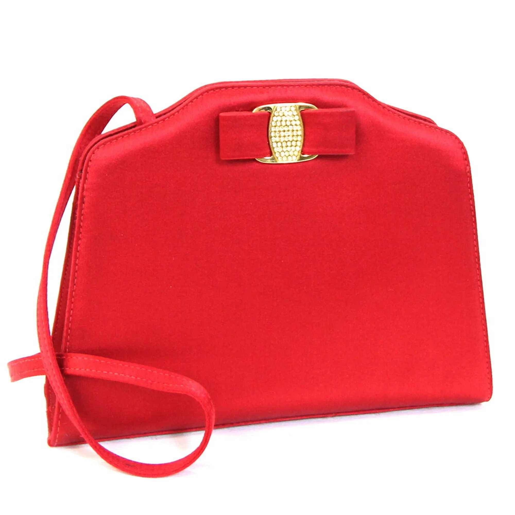 Salvatore Ferragamo  Color Satin Shoulder Bag (Pre-Owned)