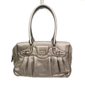 Salvatore Ferragamo Gancini  Leather Handbag (Pre-Owned)
