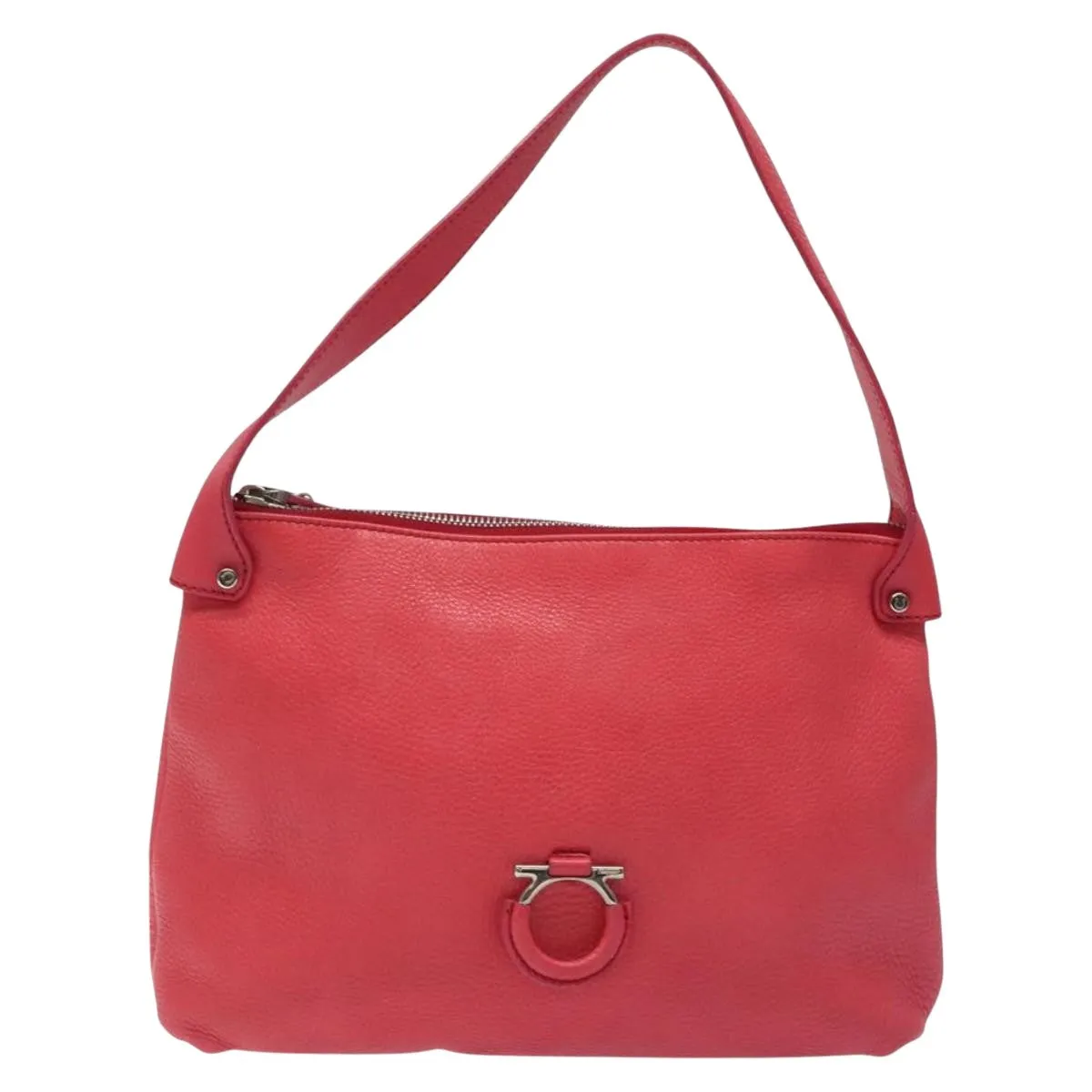 Salvatore Ferragamo Gancini Leather Shoulder Bag (Pre-Owned)