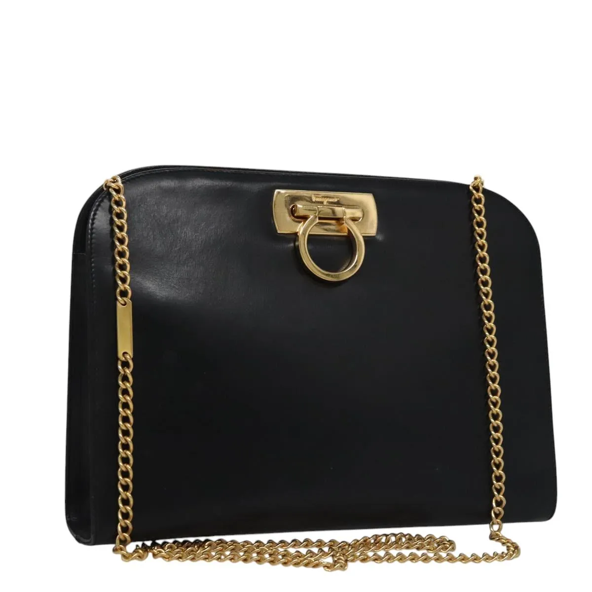 Salvatore Ferragamo Gancini Leather Shoulder Bag (Pre-Owned)