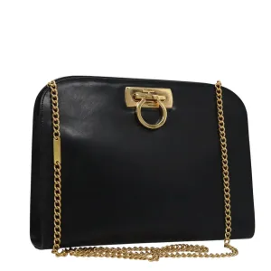 Salvatore Ferragamo Gancini Leather Shoulder Bag (Pre-Owned)