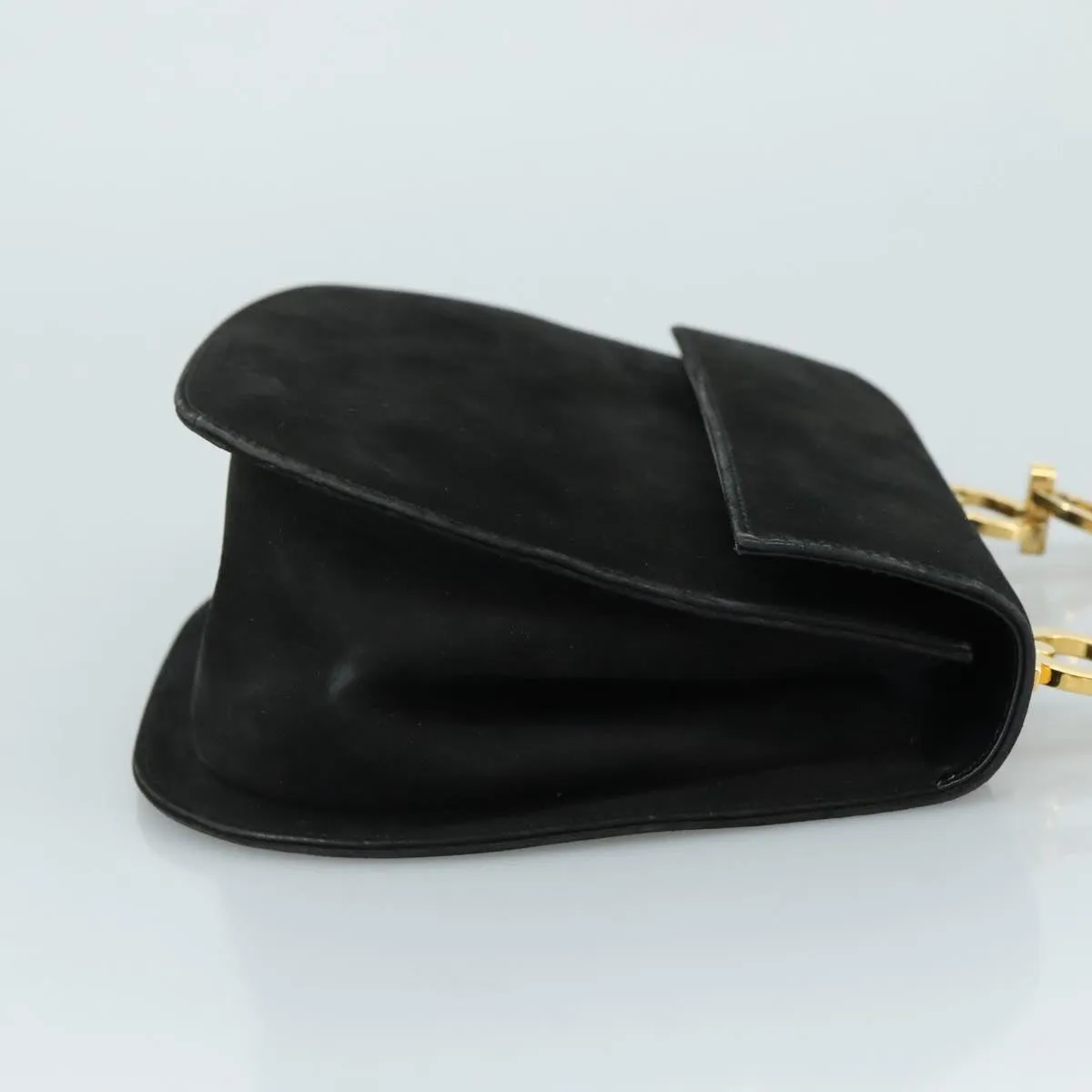 Salvatore Ferragamo Gancini Suede Shoulder Bag (Pre-Owned)