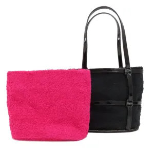 Salvatore Ferragamo  Pile Fabric Handbag (Pre-Owned)