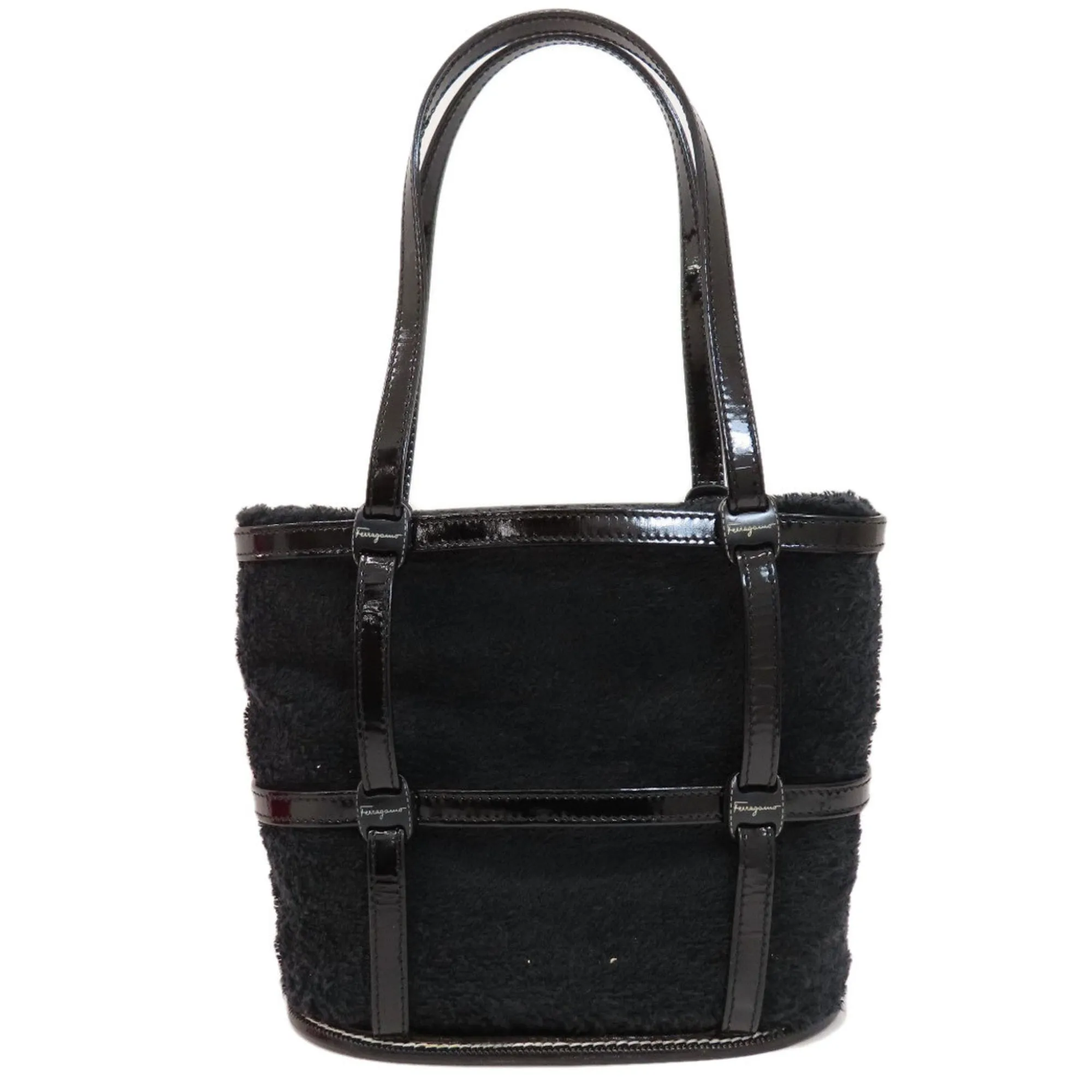 Salvatore Ferragamo  Pile Fabric Handbag (Pre-Owned)