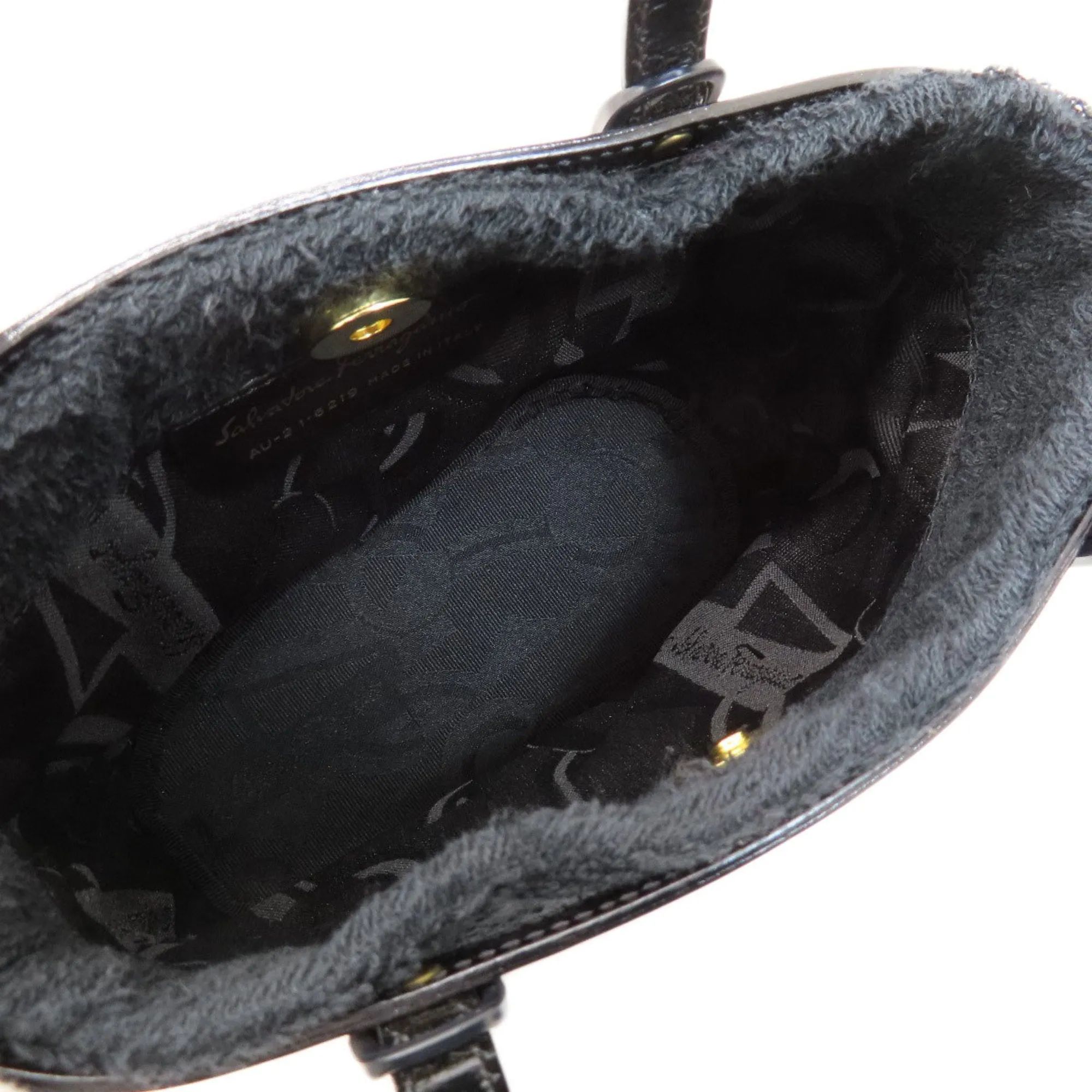 Salvatore Ferragamo  Pile Fabric Handbag (Pre-Owned)