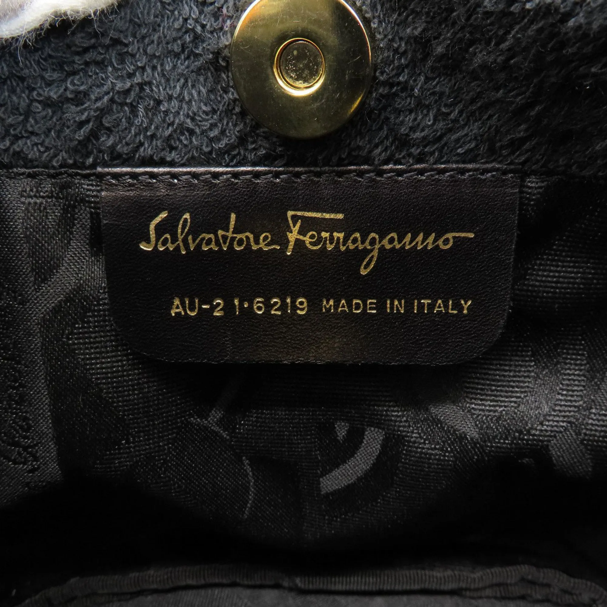 Salvatore Ferragamo  Pile Fabric Handbag (Pre-Owned)