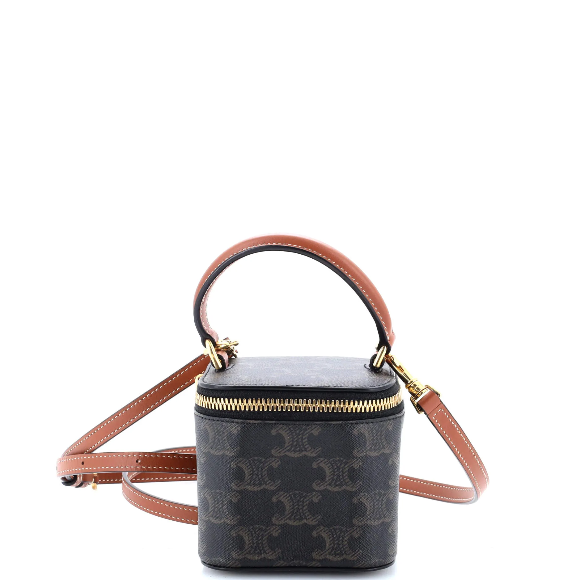 Top Handle Square Vanity Case Triomphe Coated Canvas Mini