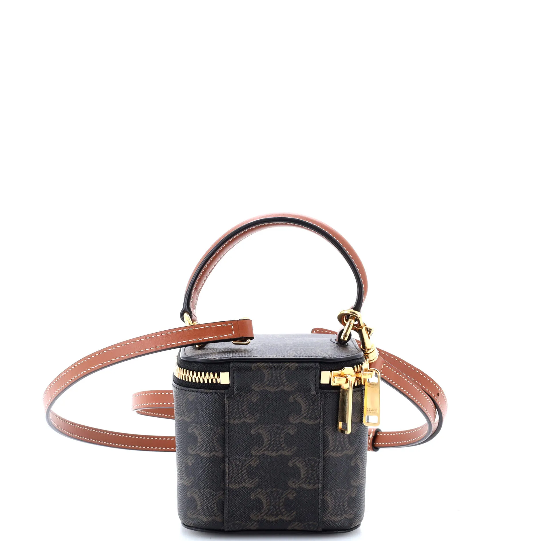 Top Handle Square Vanity Case Triomphe Coated Canvas Mini