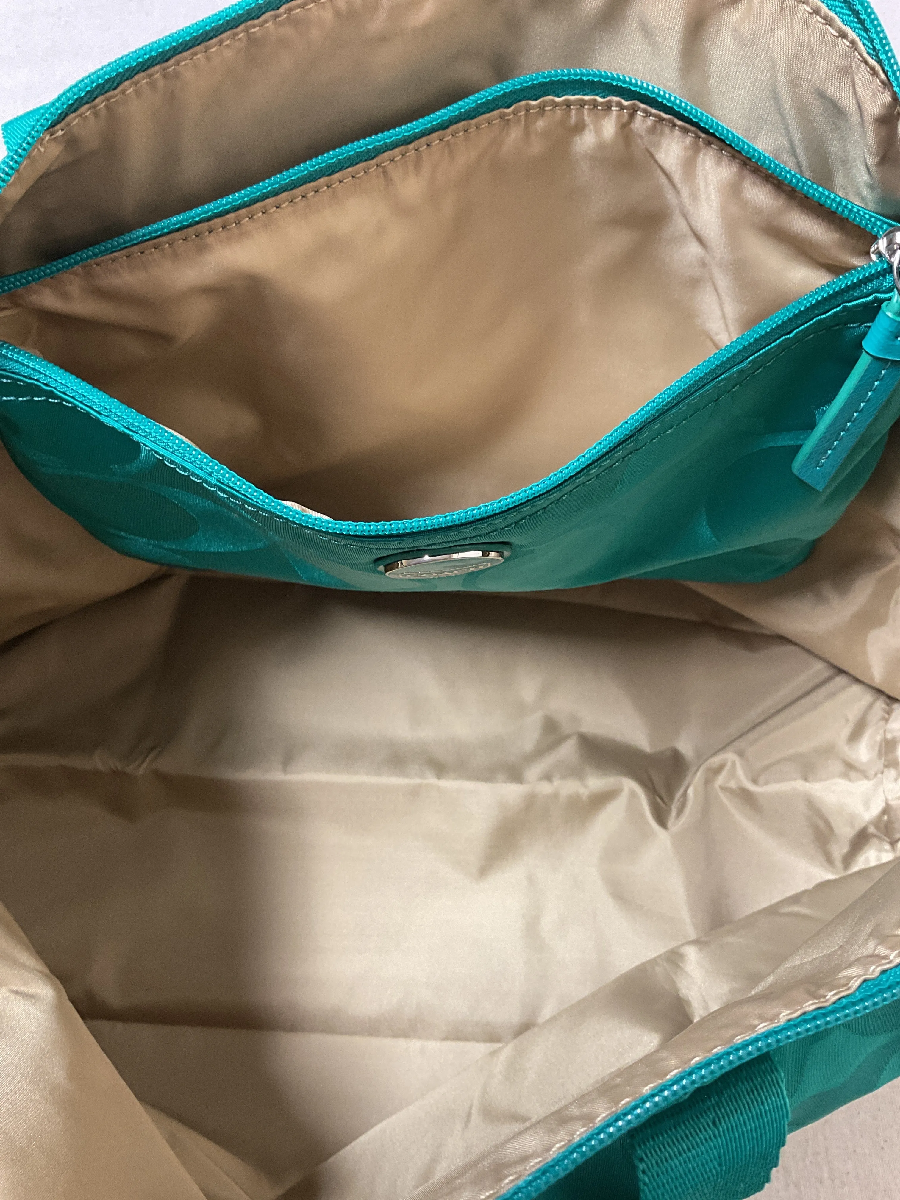 Tote Designer By Coach In Green, Size:Medium
