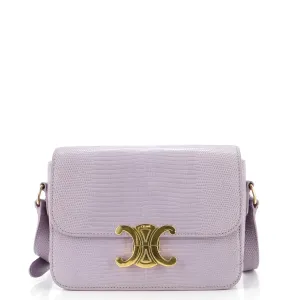 Triomphe Shoulder Bag Lizard Medium