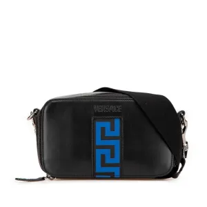 Versace blue Leather Shoulder Bag (Pre-Owned)