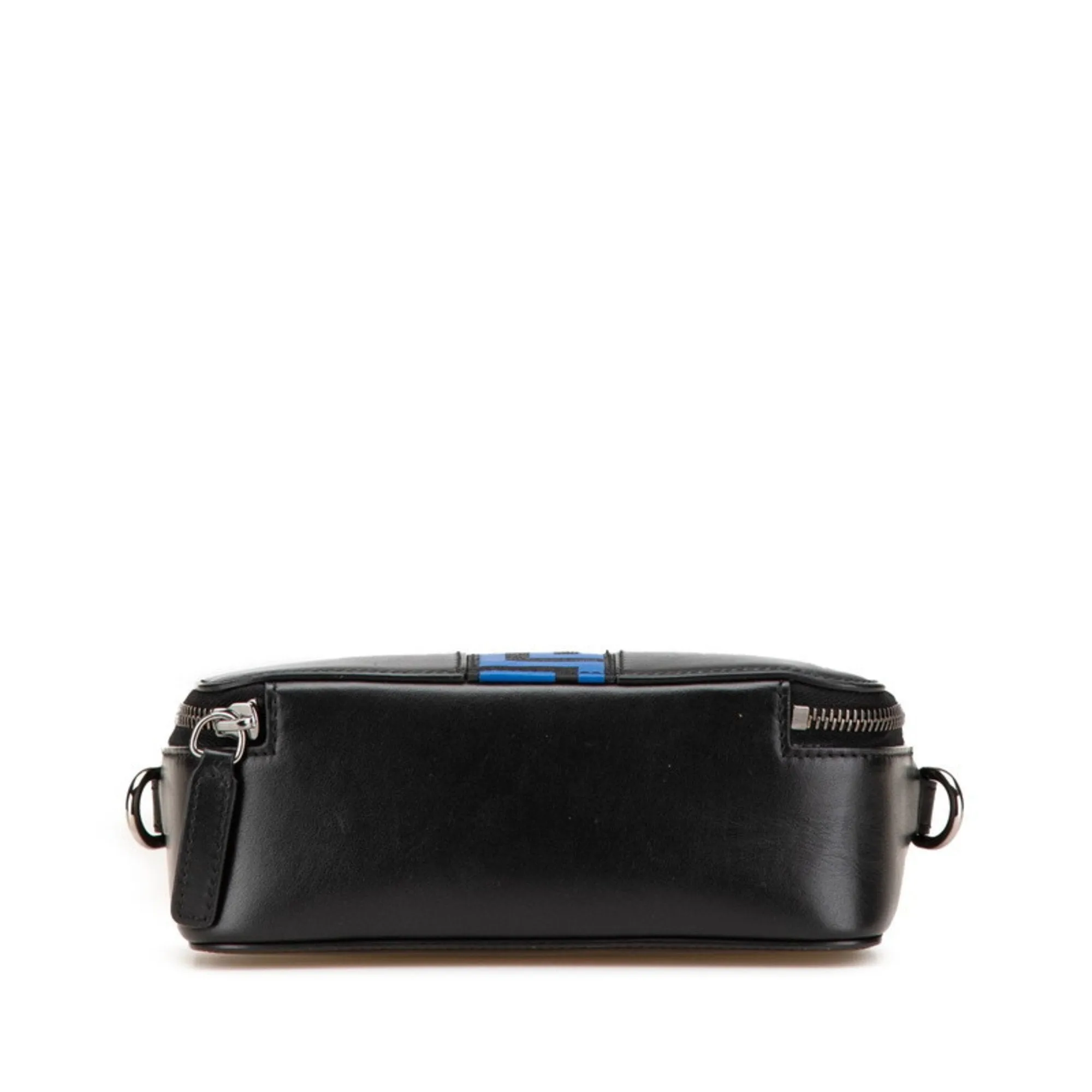 Versace blue Leather Shoulder Bag (Pre-Owned)