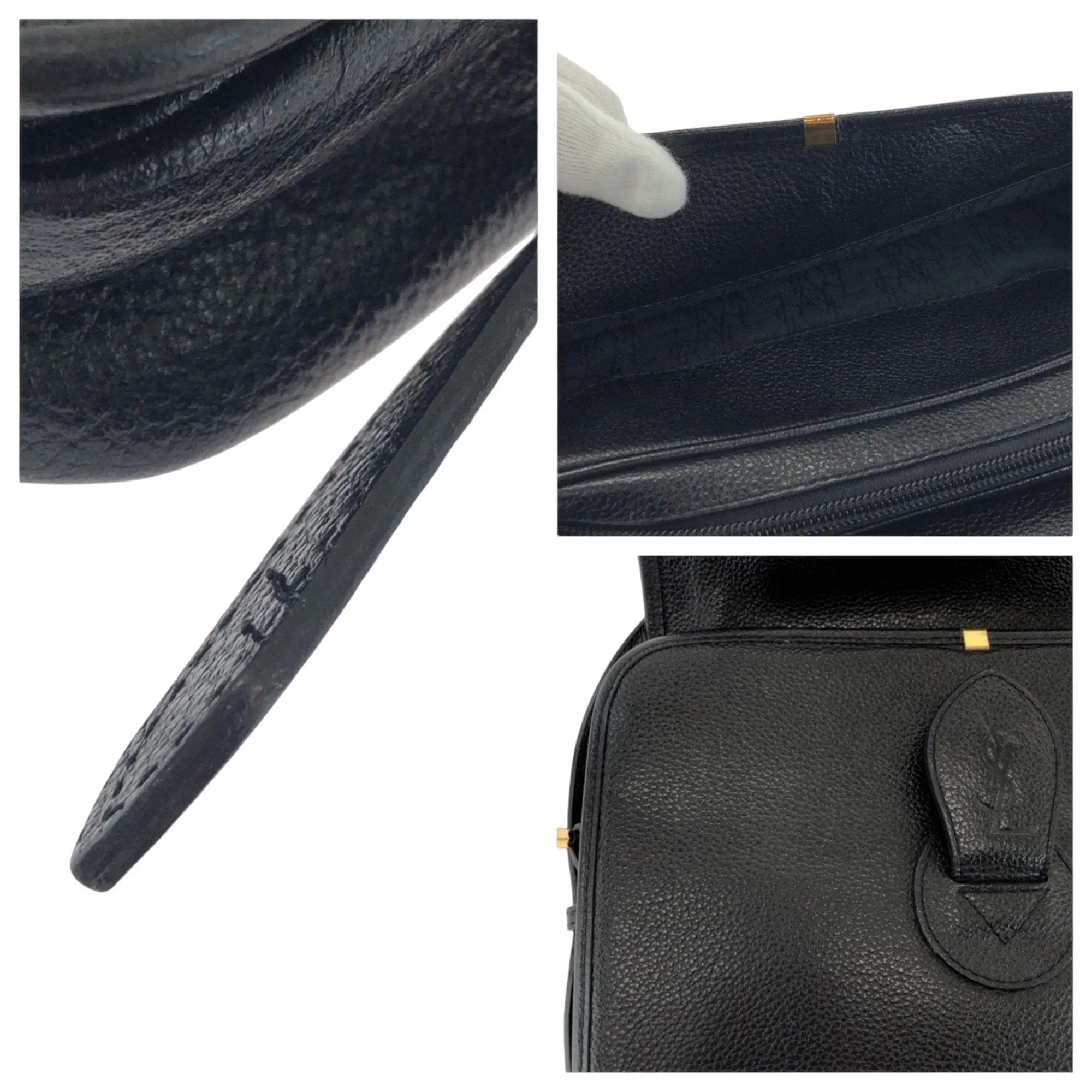 Yves Saint Laurent Leather Pochette Shoulder Bag (Pre-Owned)